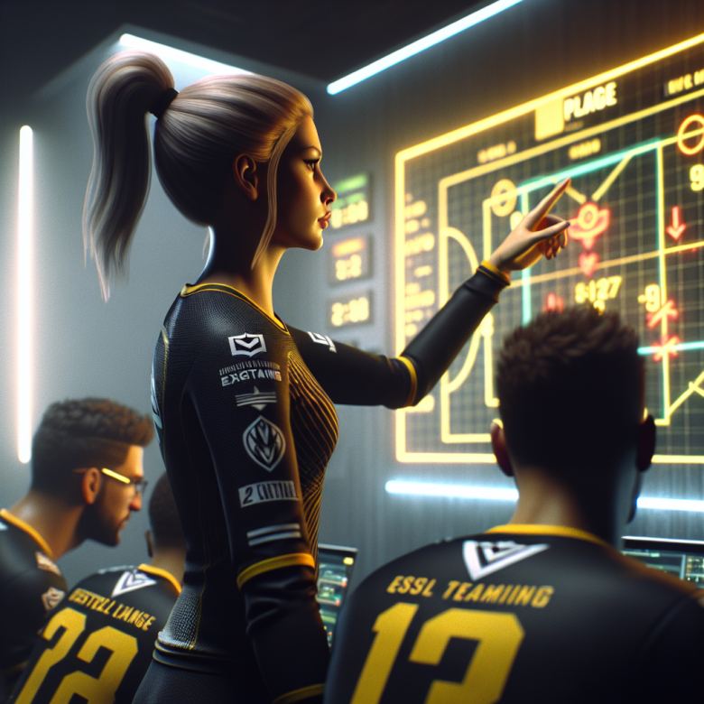 Esports leader briefs team on tactics as NAVI trails Vitality, focused recovery.